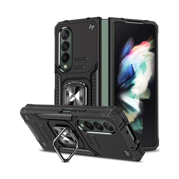 Odolné puzdro na Samsung Galaxy Z Fold 4 5G F936 Ring Armor Rugged čierne