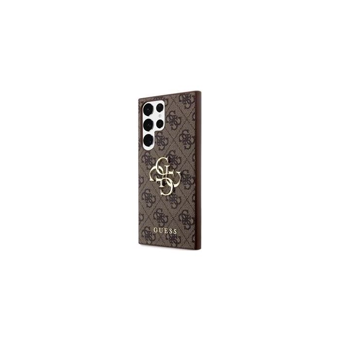 Guess PU 4G Metal Logo Samsung Galaxy S23 Ultra 5G S918 GUHCS23L4GMGBR Brown