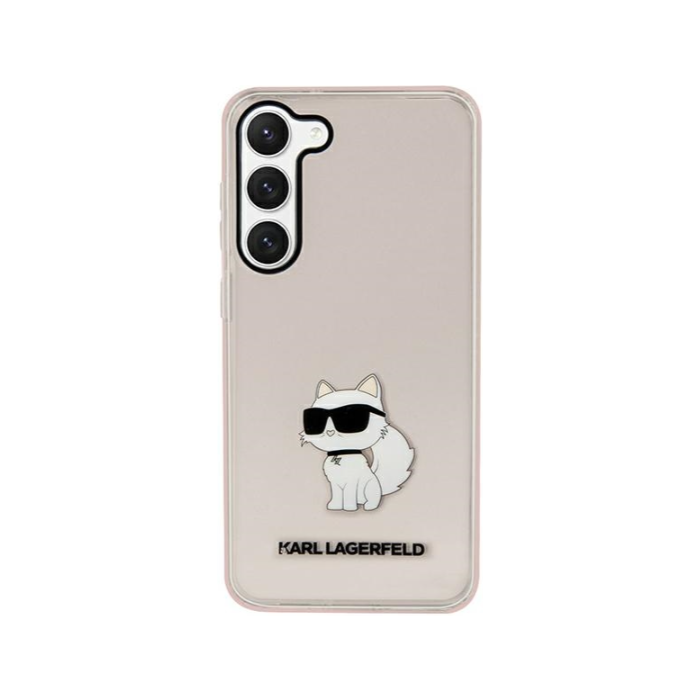 Plastové puzdro Karl Lagerfeld na Samsung Galaxy S23+ 5G S916 KLHCS23MHNCHTCP HC IML NFT Choupette ružové