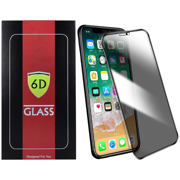 Tvrdené sklo na Apple iPhone 13 Pro Max/14 Plus 6D Privacy Antispy 9H celotvárové čierne