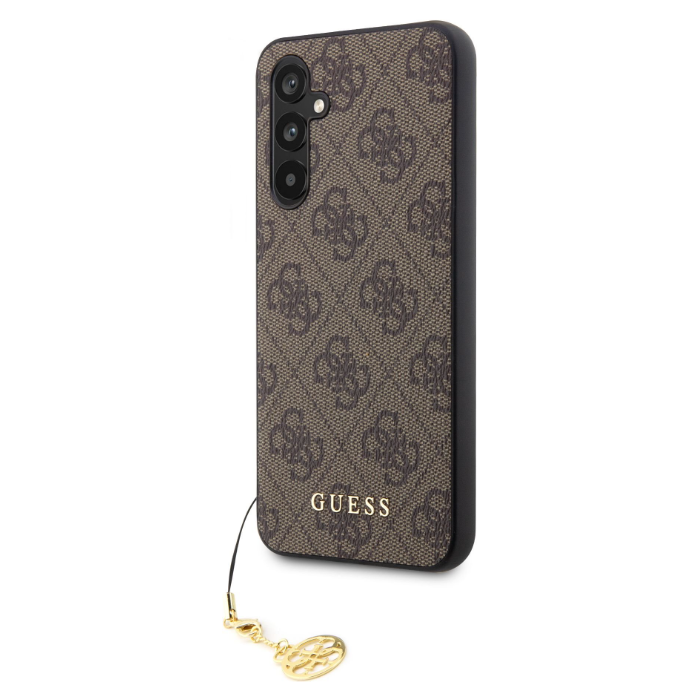 Plastové puzdro Guess na Samsung Galaxy A54 5G A546 GUHCSA54GF4GBR 4G Charms hnedé