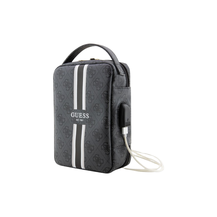 Univerzálne puzdro Guess na príslušenstvo GUHBP4RPSK PU 4G Printed Stripes Travel Universal Bag čierne