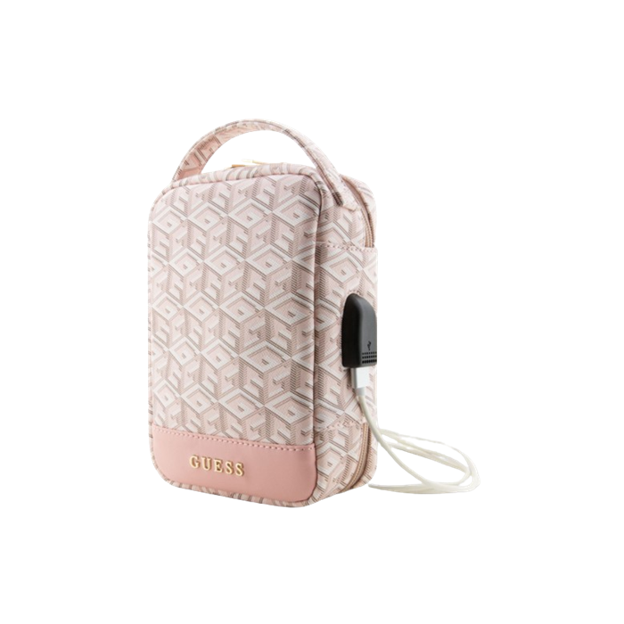 Univerzálne puzdro Guess na príslušenstvo GUHBHGCFSEP PU G Cube Travel Universal Bag ružové