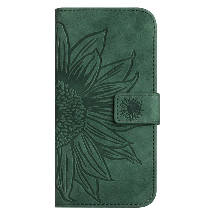 Diárové puzdro na TCL 30 SE/305/306 Skin Feel Sun Flower zelené