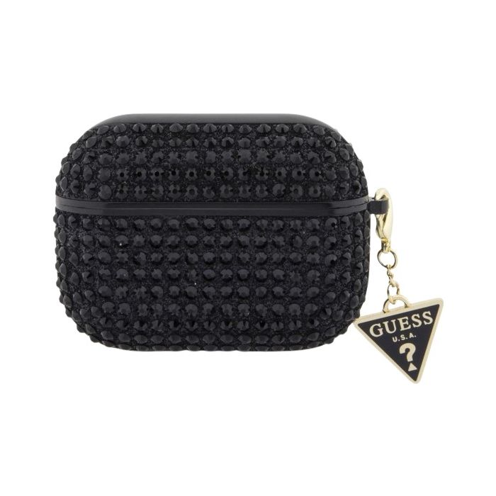 Guess Rhinestones Triangle Metal Logo Apple AirPods Pro GUAPHDGTPK Black