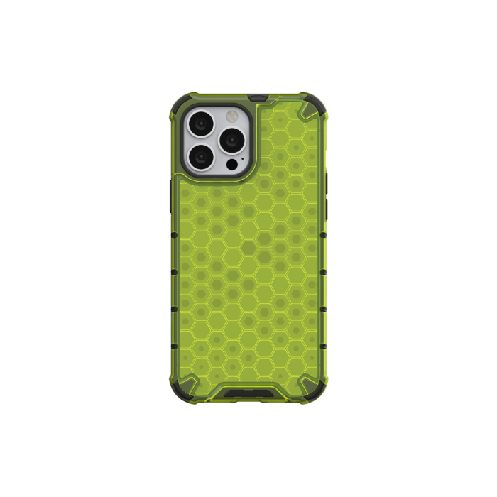 Odolné puzdro na Apple iPhone 13 Pro Max Honeycomb Armor zelené
