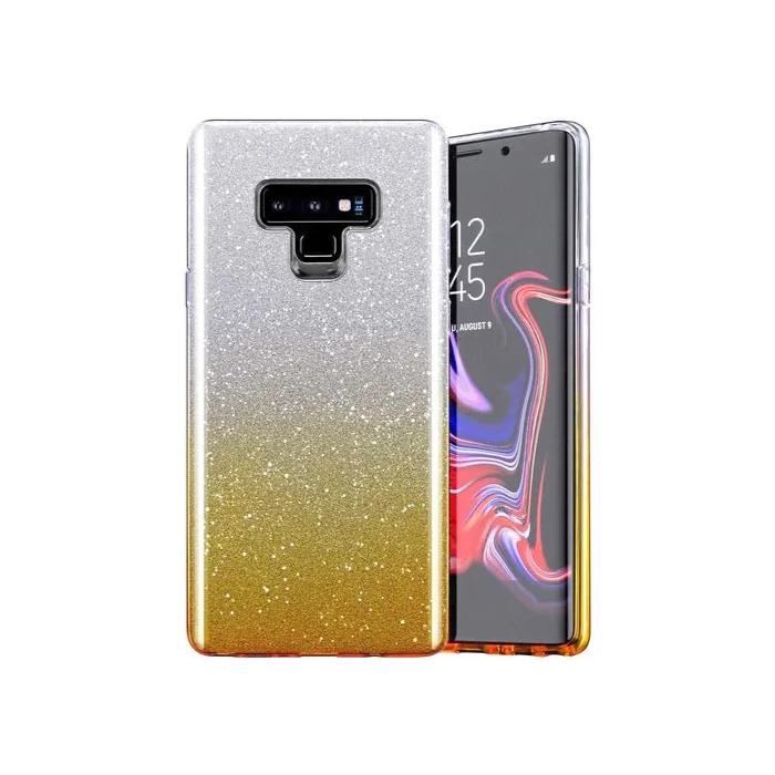 Silikónové puzdro na Xiaomi Redmi Note 10 Pro/10 Pro Max Shine Bling strieborno-žlté