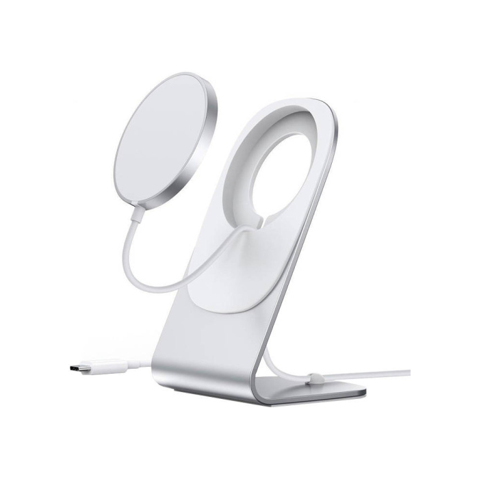 Choetech H047, bezdrôtová nabíjačka stojan USB-C, 15W biela