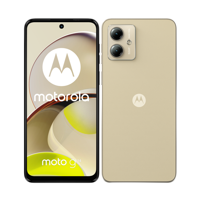 Motorola Moto G14, 4/128 GB, Dual SIM, Butter Cream - SK distribúcia