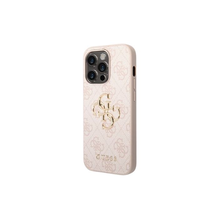 Guess PU 4G Metal Logo Apple iPhone 15 Pro GUHCP15L4GMGPI Pink