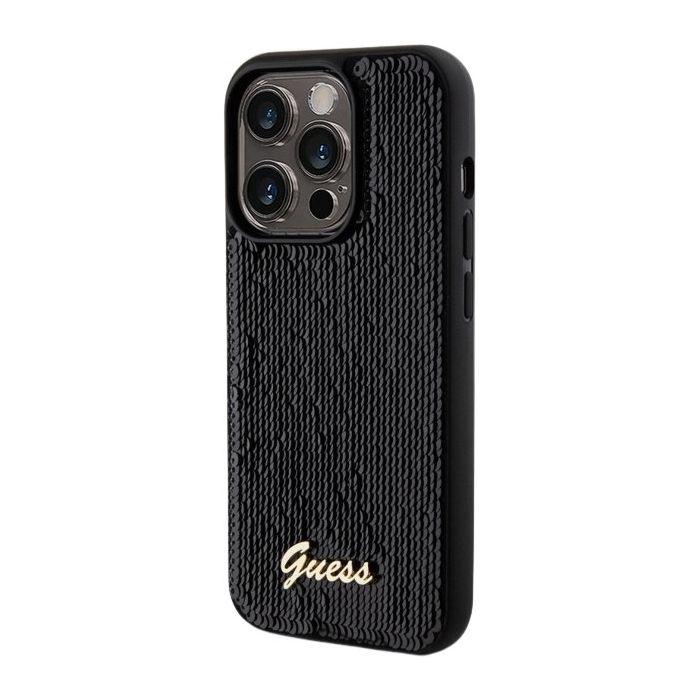 Guess Sequin Script Logo Apple iPhone 14 Pro GUHCP14LPSFDGSK Black