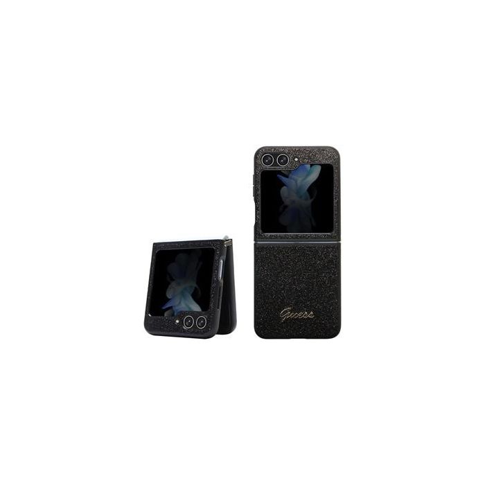 Guess PC/TPU Glitter Flakes Metal Logo Samsung Galaxy Z Flip5 5G F731 GUHCZF5HGGSHK Black