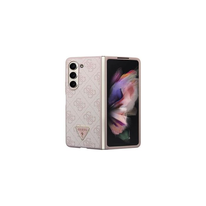 Guess 4G PU Leather Triangle Samsung Galaxy Z Fold5 5G F946 GUHCZFD5P4TDPP Pink