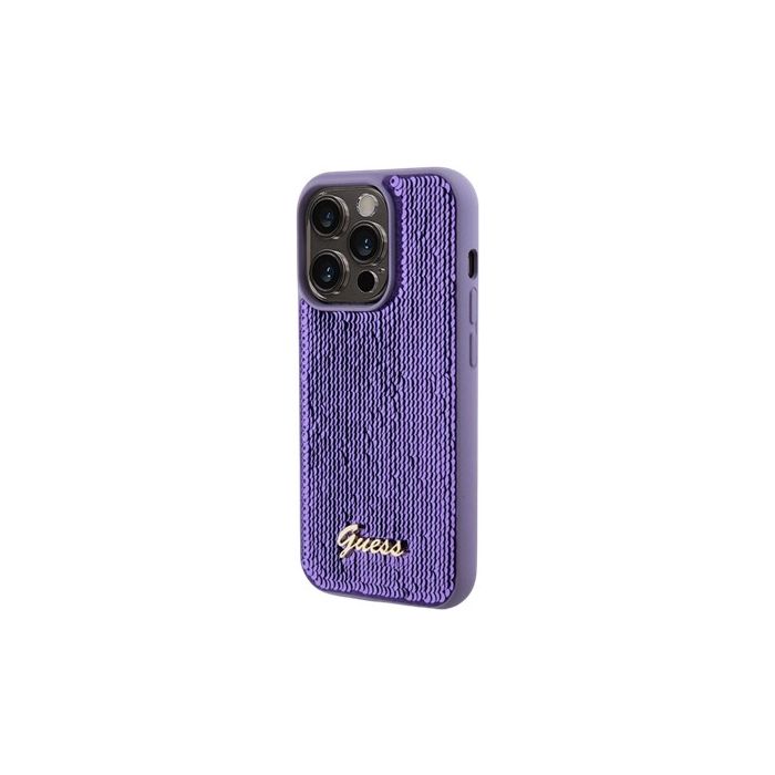 Guess Sequin Script Logo Apple iPhone 14 Pro Max GUHCP14XPSFDGSU Purple