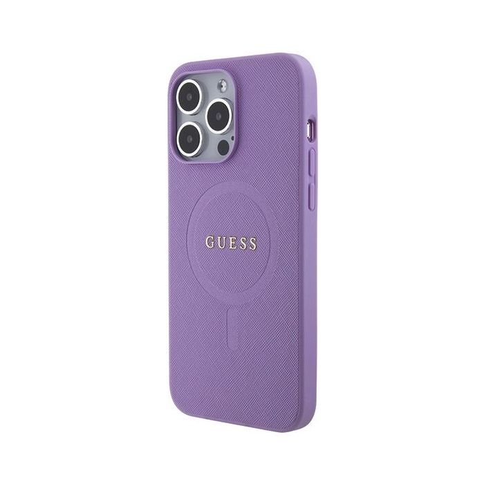 Guess PU Saffiano MagSafe Apple iPhone 15 Pro Max GUHMP15XPSAHMCU Purple