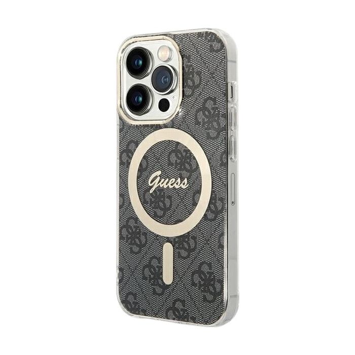 Guess IML 4G MagSafe Apple iPhone 15 Pro GUHMP15LH4STK Black
