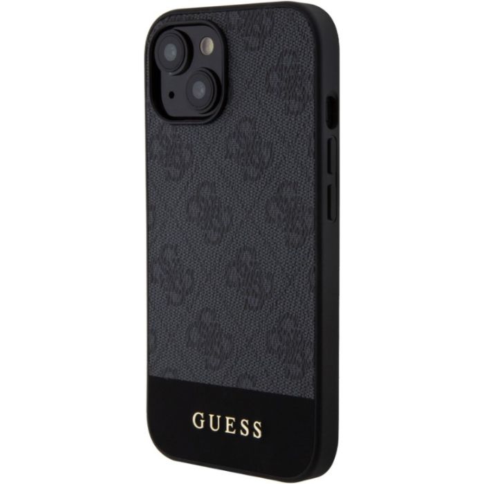 Guess PU 4G Stripe MagSafe Apple iPhone 15 GUHMP15SG4GLGR Black