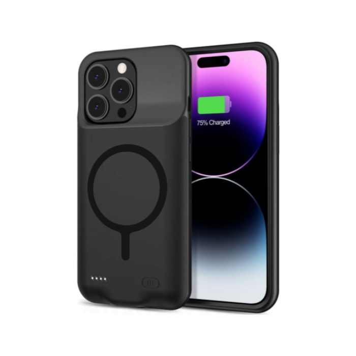 Puzdro s integrovanou batériou na Apple iPhone 15 Pro Max Tech-protect Power MagSafe 8500 mAh čierne