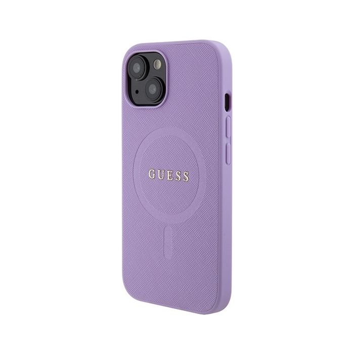 Guess PU Saffiano MagSafe Apple iPhone 15 Plus GUHMP15MPSAHMCU Purple