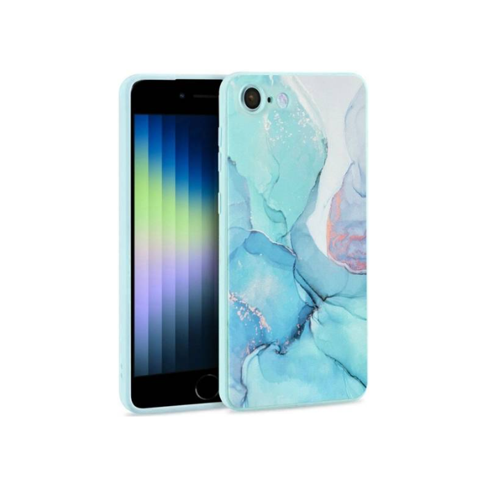 Silikónové puzdro na Apple iPhone 7/8/SE 2020/SE 2022 Tech-Protect Mood marble modré