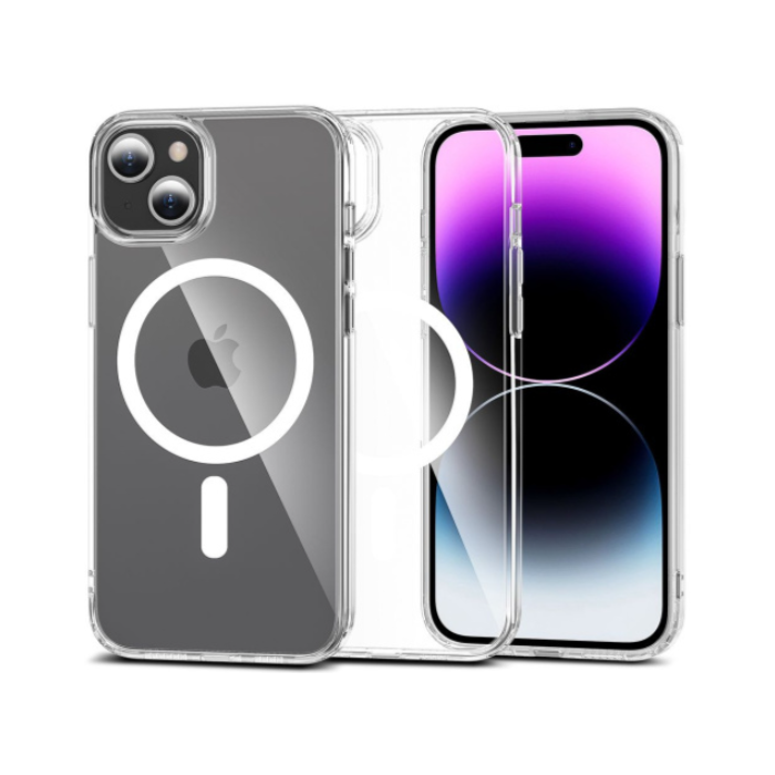 Plastové puzdro na Apple iPhone 15 Tech-Protect Flexair Hybrid MagSafe transparentné