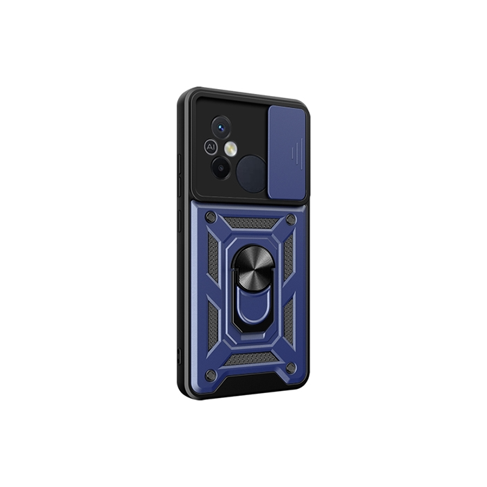 Odolné puzdro na Xiaomi Poco M3/Redmi 9T Camshield Ring Armor modré
