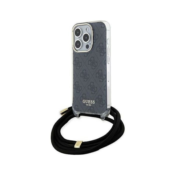 Guess IML 4G Printed Crossbody Apple iPhone 15 Pro Max GUHCP15XHC4SEK Black