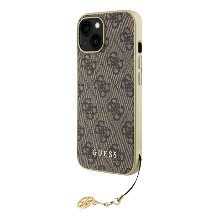 Guess 4G Charm Apple iPhone 15 GUHCP15SGF4GBR Brown