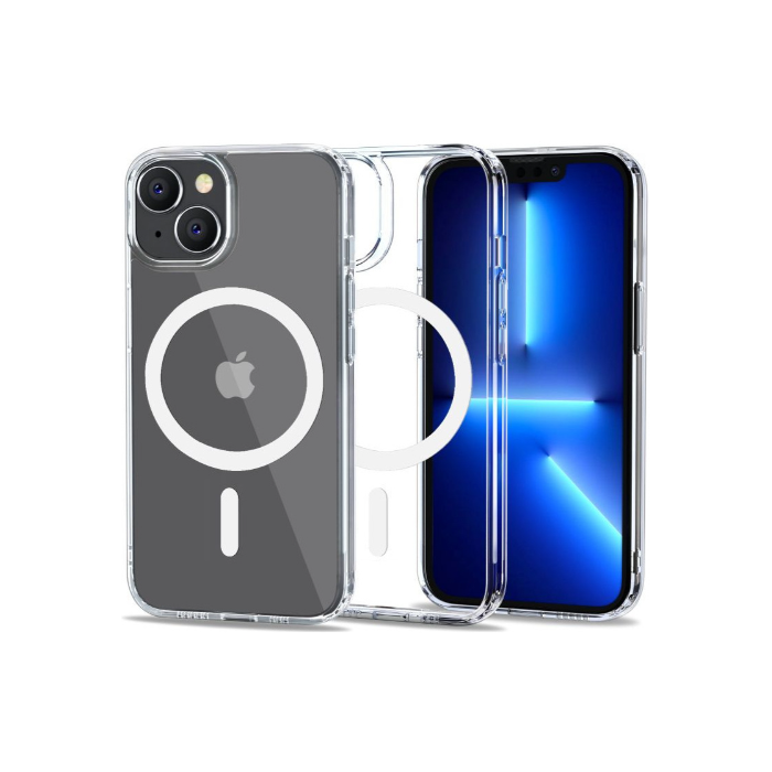Plastové puzdro na Apple iPhone 14 Tech-Protect Flexair Hybrid MagSafe transparentné