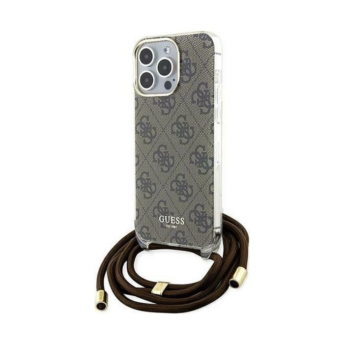 Guess IML 4G Printed Crossbody Apple iPhone 15 Pro GUHCP15LH4SEW Brown