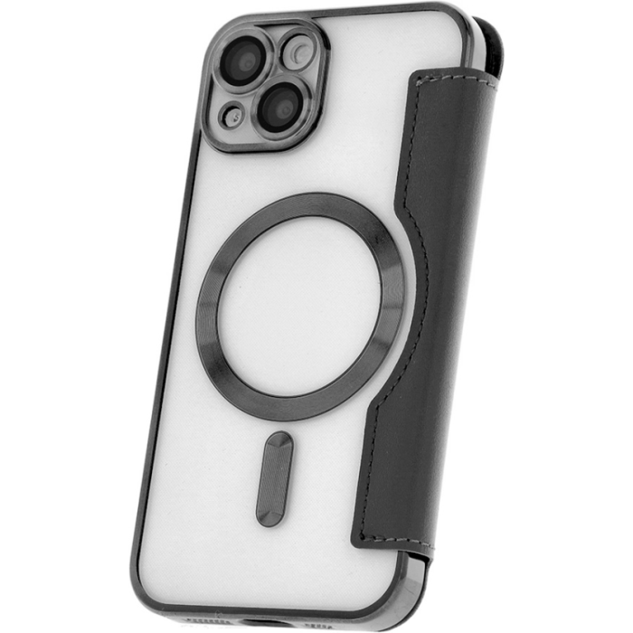 Diárové puzdro na Apple iPhone 11 Smart Chrome Mag čierne