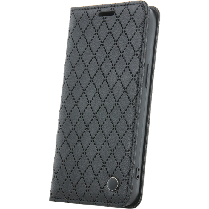 Diárové puzdro na Xiaomi Redmi 12C/Poco C55 Smart Caro čierne