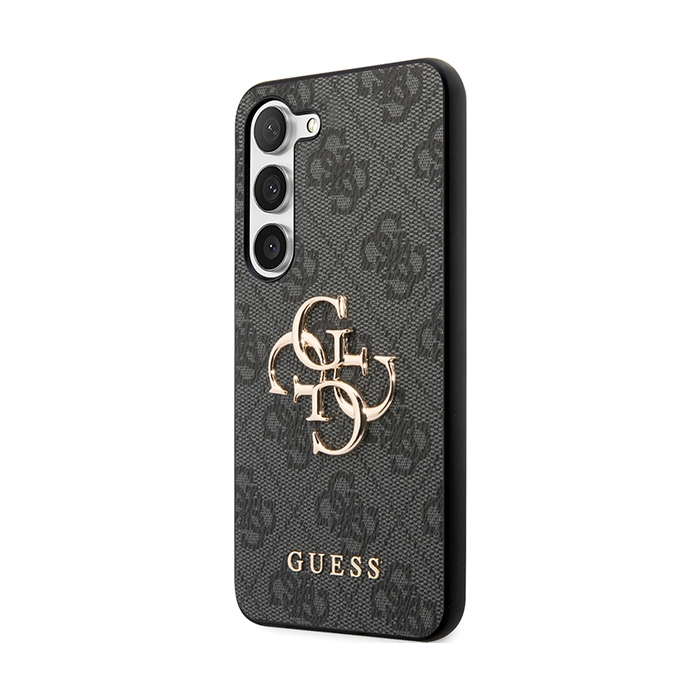 Plastové puzdro Guess na Samsung Galaxy S23 FE 5G S711 GUHCS23FE4GMGGR PU 4G Big Metal Logo sivé