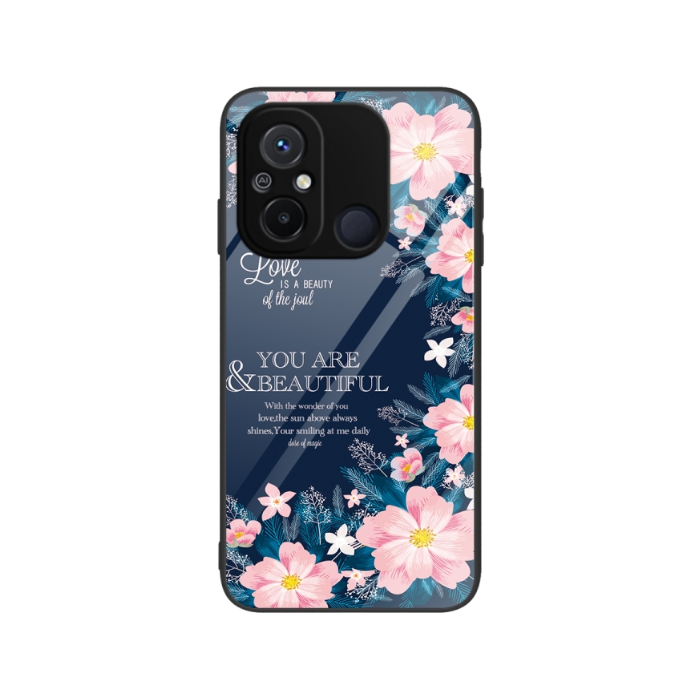 Sklenené puzdro na Xiaomi Redmi A1/A2 Glass kvety