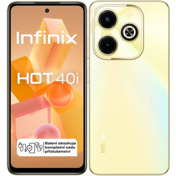 Infinix Hot 40i, 8/256 GB, Dual SIM, Horizont Gold - SK distribúcia