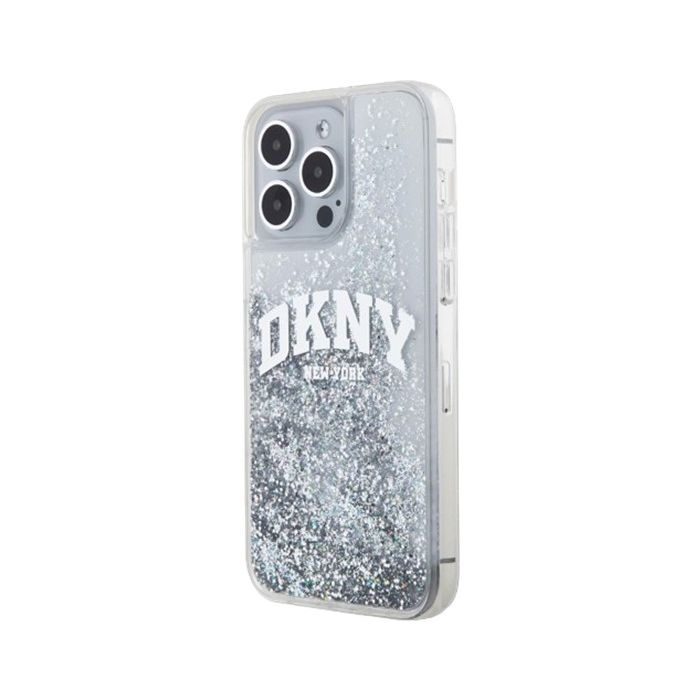 DKNY Liquid Glitter Arch Logo Apple iPhone 15 Pro Max DKHCP15XLBNAET Transparent