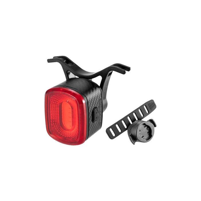 Rockbros Q2S, LED zadné svetlo s inteligentným stop systémom + USB-C-USB-A kábel, čierne