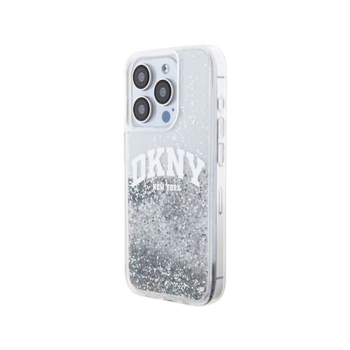 DKNY Liquid Glitter Arch Logo Apple iPhone 14 Pro Max DKHCP14XLBNAET Transparent