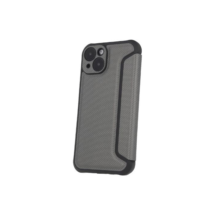 Diárové puzdro na Xiaomi Redmi Note 13 Pro+ 5G Smart Carbon strieborné