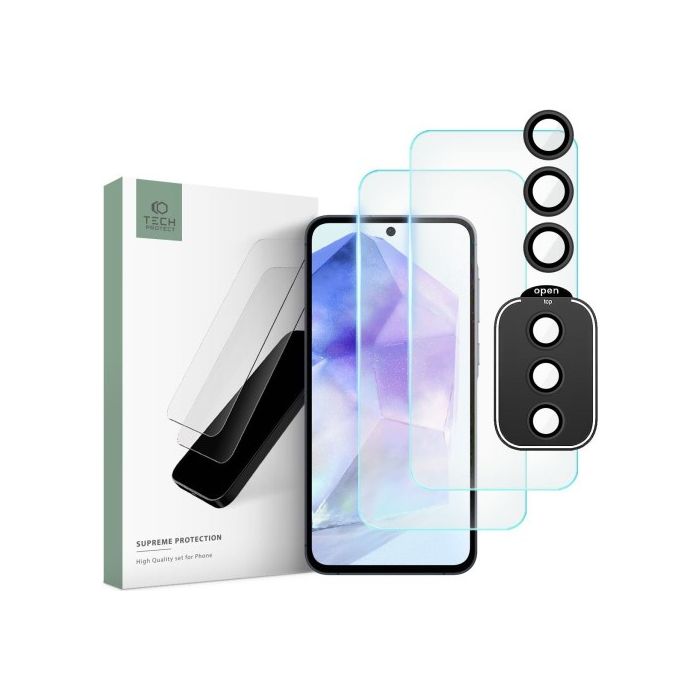 Tvrdené sklo na Samsung Galaxy A55 5G A556 Tech-Protect Supreme Set