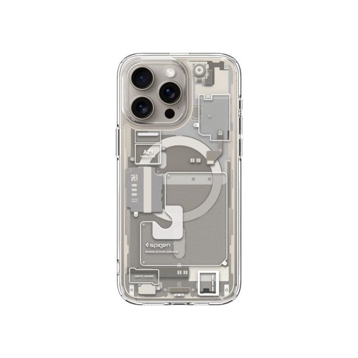 Odolné puzdro na Apple iPhone 15 Pro Spigen Ultra Hybrid Mag MagSafe Zero One Natural Titanium