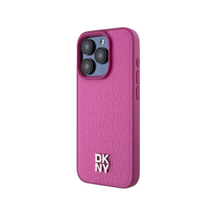 DKNY HC Magsafe PU Repeat Pattern W Stack Logo Apple iPhone 15 Pro Max DKHMP15XPSHRPSW Pink