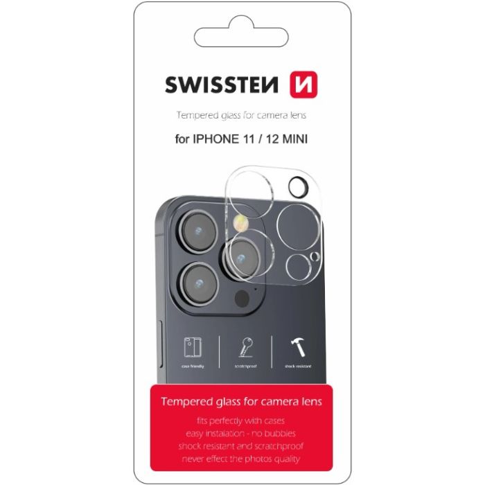 SWISSTEN ochranné sklo na fotoaparát na Apple iPhone 11/12 mini