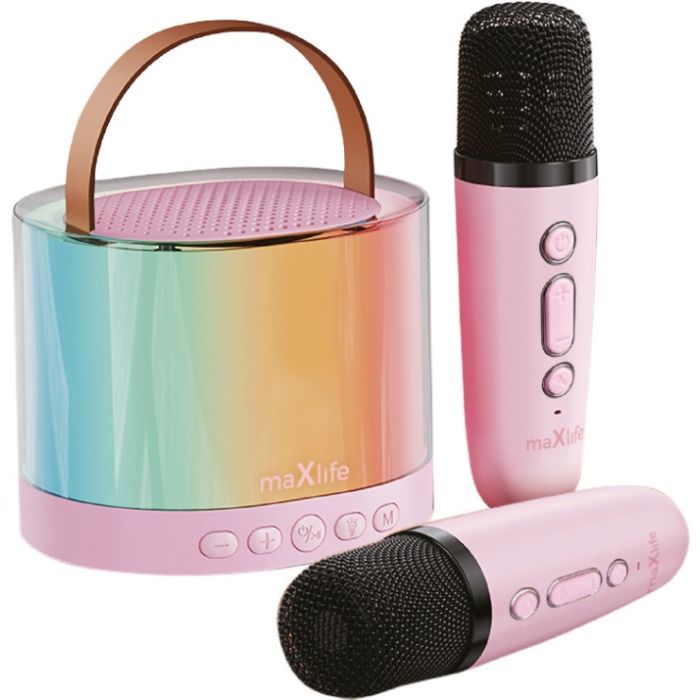 Maxlife MXKS-200 Bluetooth karaoke speaker pink