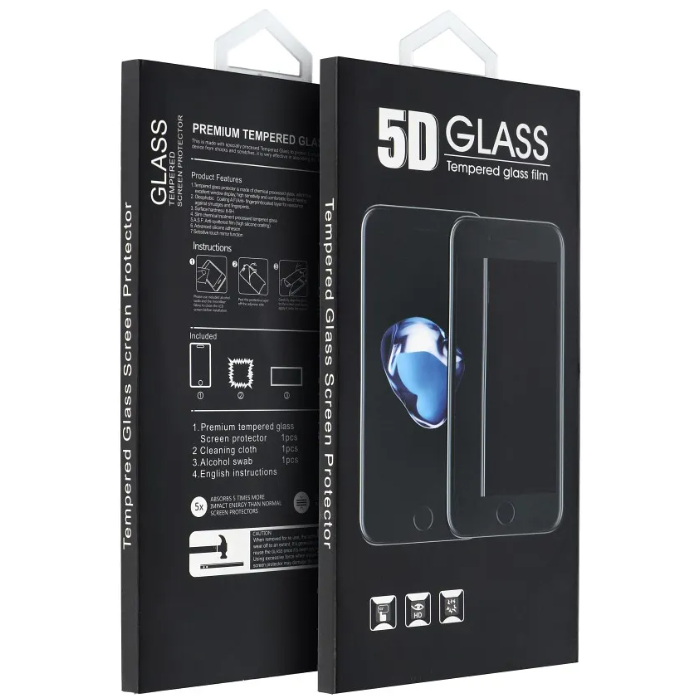 5D Full Glue Tempered Glass Apple iPhone 16 Pro Max black