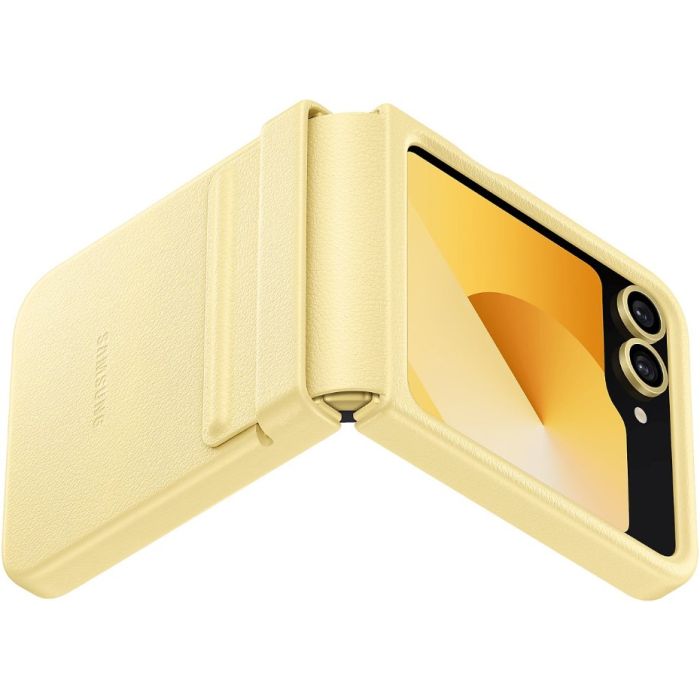 Samsung Kindsuit Case Vegan Leather na Samsung Galaxy Z Flip6 5G F741 EF-VF741PYEGWW Yellow