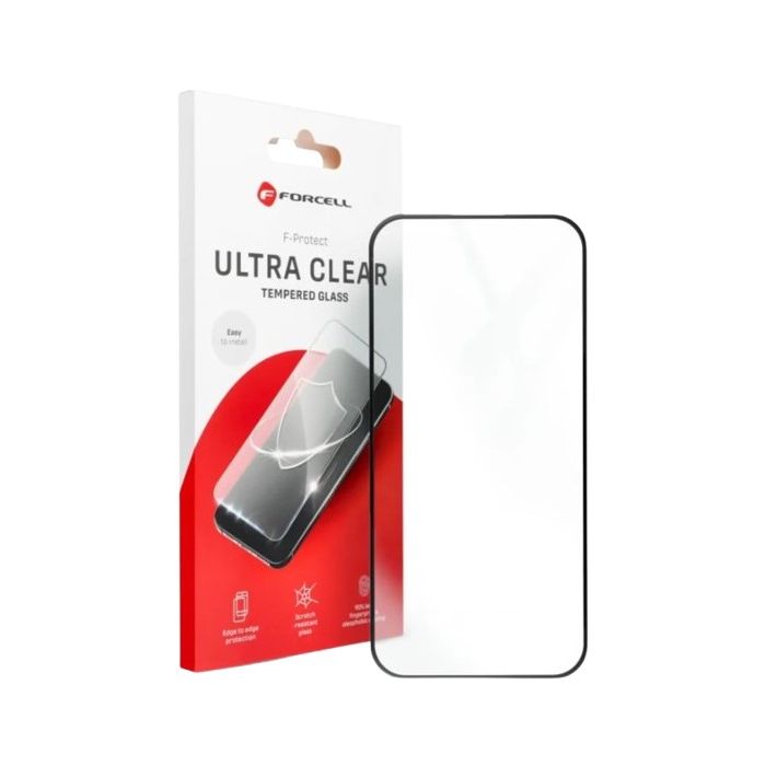 Forcell Ultra Clear Glass Apple iPhone 16 Pro Max black