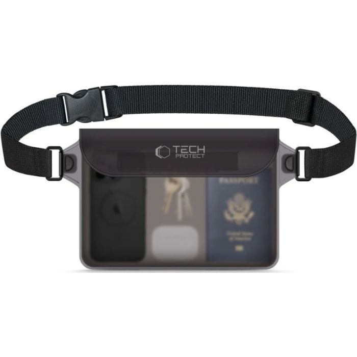 Tech-Protect UWP10 Universal Waterproof Pouch 10" black/clear
