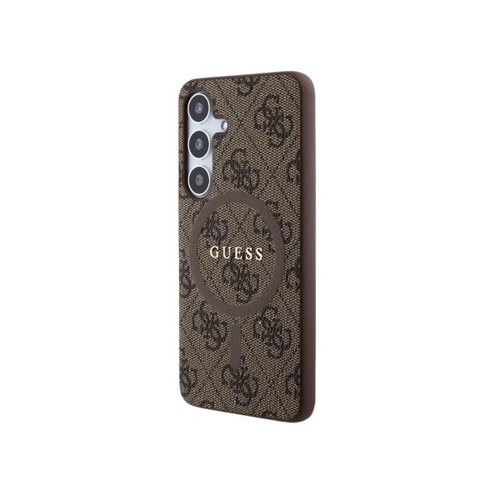 Guess PU Leather 4G Colored Ring MagSafe Samsung Galaxy S24+ 5G S926 GUHMS24MG4GFRW Brown