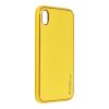 Plastové puzdro na Apple iPhone XR Forcell LEATHER žlté                    